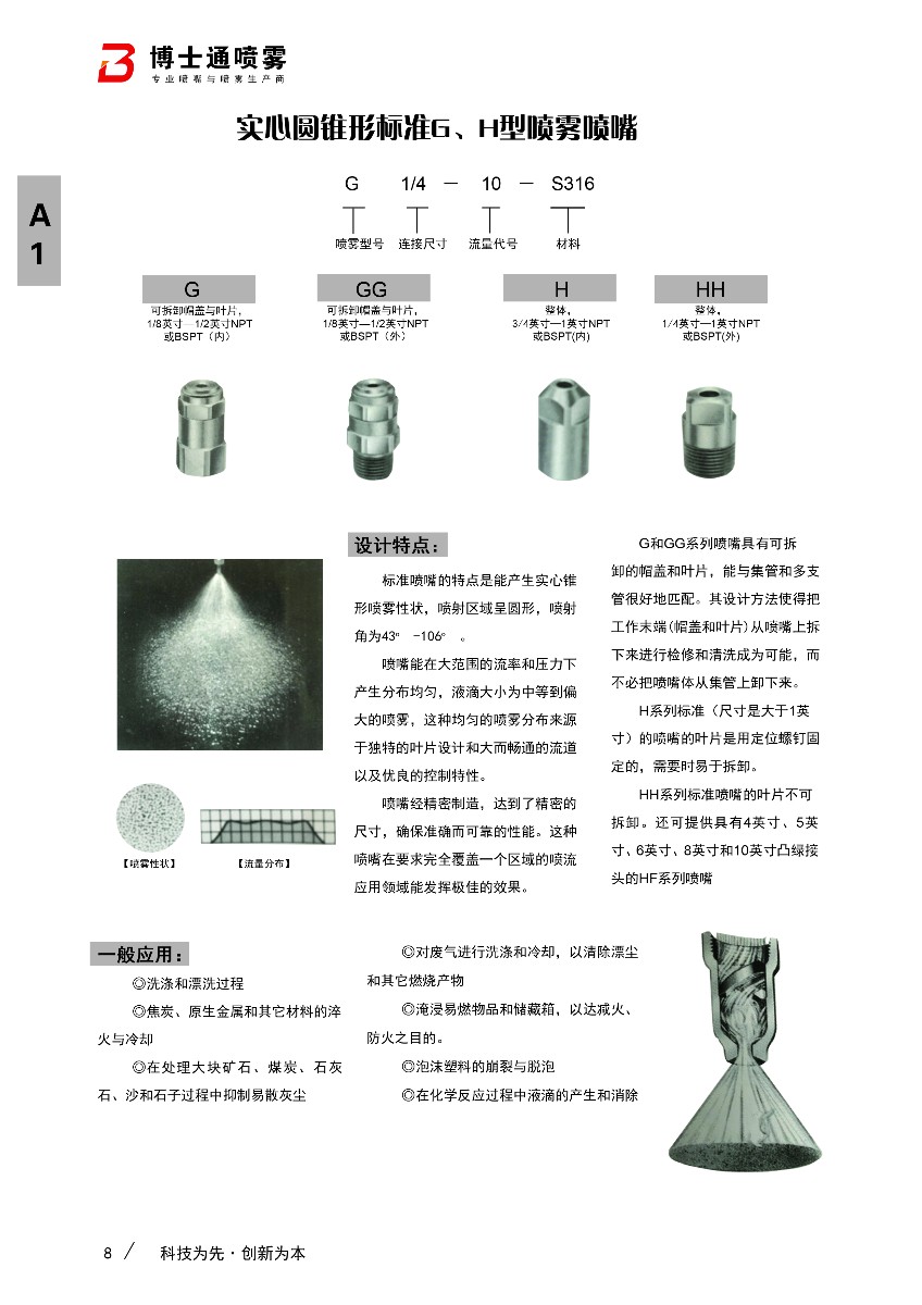 h實心錐形噴嘴